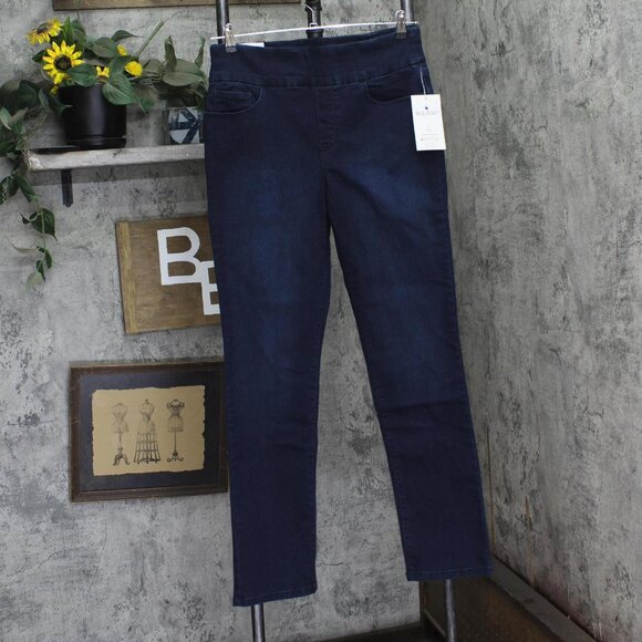 NWT Gloria Vanderbilt Amanda Pull On High Rise Jeans 30142741 Kansas Blue 10 - Picture 4 of 9